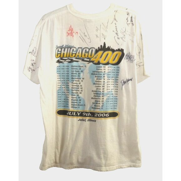 Sweet Home Chicago 400 Joliet 7/9/06 white AUTOGRAPHED T Shirt ANVIL Adult L - Picture 7 of 8